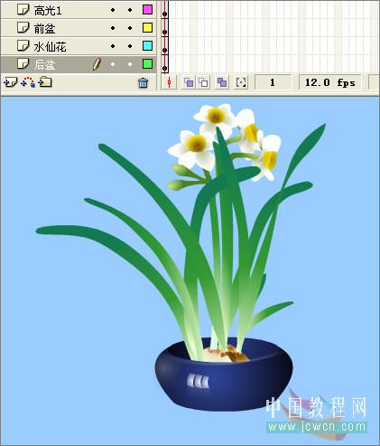 Flash繪畫(huà)技巧實(shí)例:鼠繪好看的水仙花