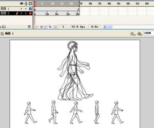 Flash動畫技巧：人側(cè)面走路動畫制作