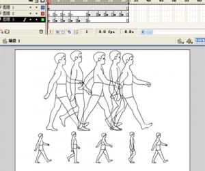 Flash動畫技巧：人側(cè)面走路動畫制作